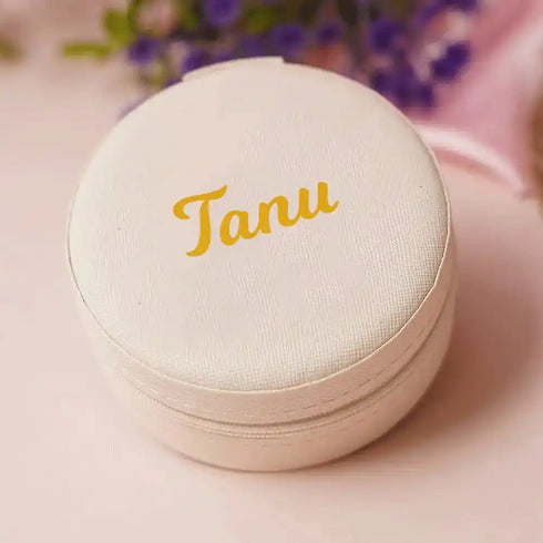 Personalized Organizer Jewellery Box for Women - White